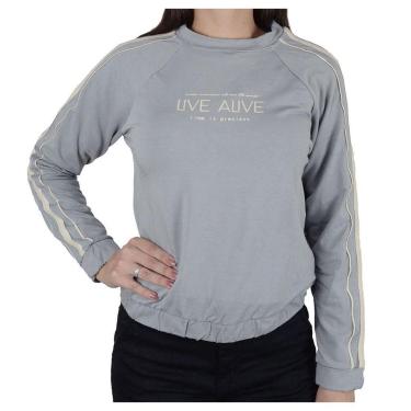 Imagem de Blusa Feminina Olho Fatal ML Moletinho Cinza Fossil - 60178-Feminino