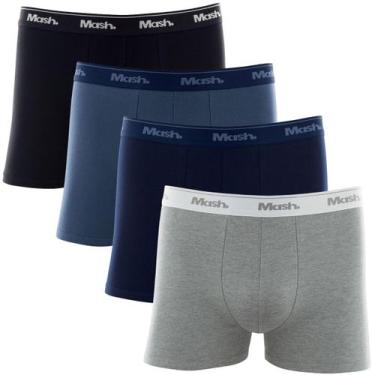 Imagem de Kit 4 Cuecas Boxer Masculina Plus Size Mash Algodao Conforto Para Uso 