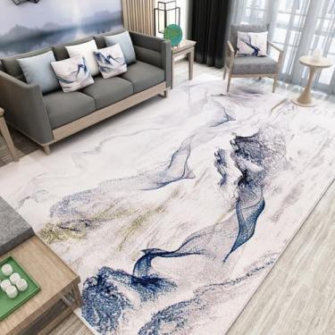 Imagem de Tapetes leves e luxuosos para decoração de quarto, sala de estar, área grande, tapete macio e fofo para sala de estar, tapete grosso e felpudo para estudo (140x200cm/C)