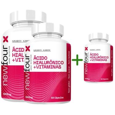 Imagem de Ácido Hialurônico + Vitaminas A , B5 , C , E Compre 2 Leve 3 - New Fou