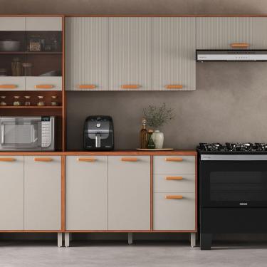 Imagem de Cozinha Completa Modulada 4 Peças Itafriz Itatiaia Cinamomo/Cinza