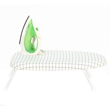 Imagem de Easi Tábua de passar roupa de mesa com pernas dobráveis, tábuas de passar a ferro pequenas com bancada extra larga, mini tábua de passar roupa portátil com pés antiderrapantes para espaços pequenos