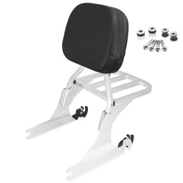 Imagem de NOVALLA Encosto destacável Sissy Bar com bagageiro serve para Harley FATBOY FLSTF 00-06 Apto para FLSTN 05-17 SPRINGER FLSTF (Chrome)