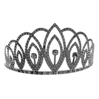 Imagem de Coroa Acessório PR Casamento Debutante de Noiva Strass 75110 - sm deco