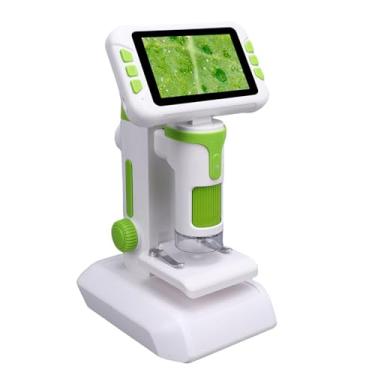 Imagem de Diydeg Microscópio 1600X para Crianças, Microscópio Digital de 4 "para Foto e Vídeo, Microscópios Portáteis Portáteis Portáteis Recarregáveis para Meninos de Meninas de 6 a 12 Anos (Verde)