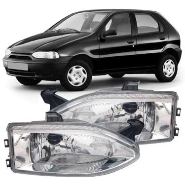 Imagem de Farol Palio Esportivo Lente Lisa 96 97 98 1999 Foco Simples Cromado (DIREITO (PASSAGEIRO))