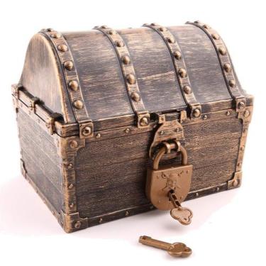 Imagem de Treasure Chest Lingway Toys Pirate Kids com fechaduras e chaves