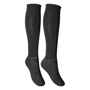 Imagem de Meias Futebol Poker Frisada Training Infantil, Preto