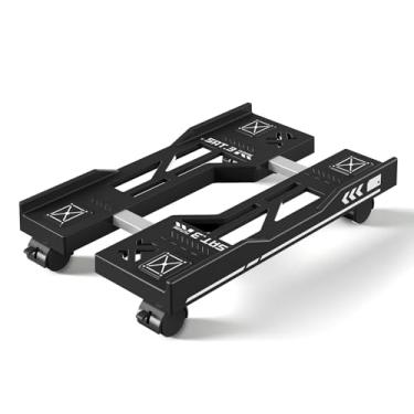 Imagem de Hovadova Suporte ajustável para torre de computador, suporte de PC móvel para chão com 4 rodas de travamento para a maioria dos computadores, suporte de CPU embaixo da mesa para escritório, jogadores