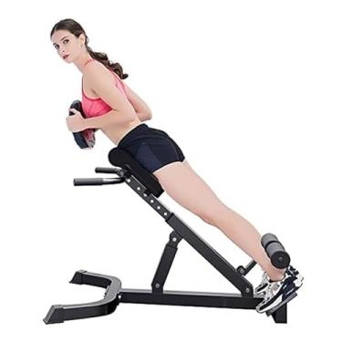 Imagem de Banco de academia cadeira romana de hiperextensão ajustável, equipamento de treino abdominal, banco de extensão traseira para treinamento de força de corpo inteiro, equipamento de academia