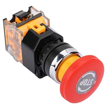 Imagem de ZAWELIYO Zaweliyo 22mm Red Botão de Interruptor de Parada de Emergência Com Grande Cogumelo para Partida Eletromagnética, Contator, relé