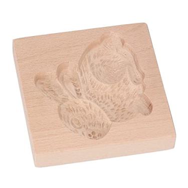 Imagem de Molde de biscoito de madeira de bétula, carimbo de prensa de biscoito lavável, ideal para biscoitos e rotações, adequado para bricolage (#4)