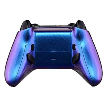 Imagem de eXtremeRate Kit de remapeamento e gatilho programável Lofty, chips de mod, capa traseira redesenhada e trilhos laterais e botões traseiros e trava de gatilho para controle Xbox One S X 1708, Chameleon Purple Blue