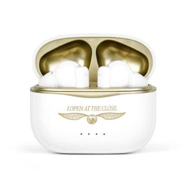 Imagem de Fone de Ouvido Bluetooth IWILL Harry Potter TWS Branco – Fone Sem Fio Premium, Estojo Carregador, Design Hogwarts, Colecionável Geek