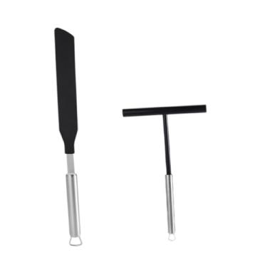 Imagem de Generic Conjunto de espátula e espátula para crepe, utensílios de cozinha com furo para pendurar, aço inoxidável, para sala de jantar e restaurante