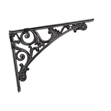 Imagem de WeiLaiKeQi Suporte de prateleira de parede Suporte de prateleira de montado na parede para porta de cozinha, Preto