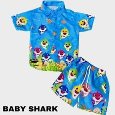 Imagem de Conjunto Menino Mauricinho Temático Baby Shark - EDYNHOKIDS, 06 MESES 