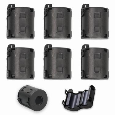 Imagem de Sizhongda Núcleo de anel de ferrite de encaixe 31500 (pacote com 6), adequado para radiofrequência e supressão de ruído de interferência eletromagnética