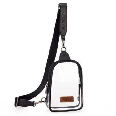 Imagem de Bolsa tipo estilingue Wrangler Crossbody Clear para mulheres WG87-226B