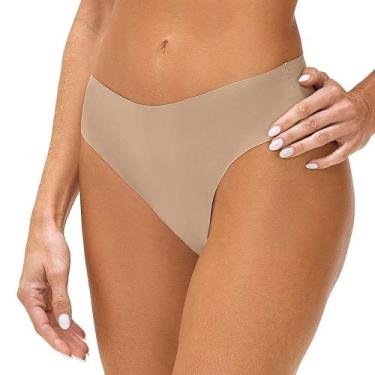 Imagem de Calcinha Tanga Corte a Laser Bege com Forro de Algodão Zee Rucci, P