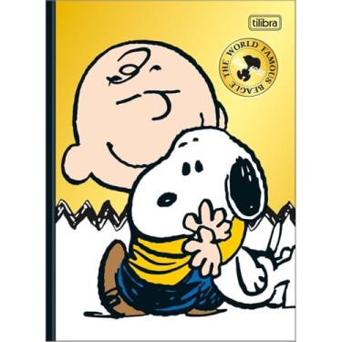 Imagem de Caderno Snoopyy Brochura Colegial - 160 Folhas (Fundo Amarelo)