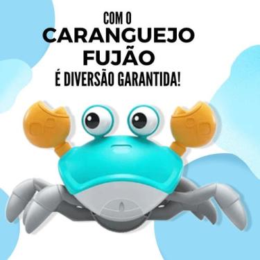 Imagem de Caranguejo Fujão Recarregável com Sensor Música e Luz Som Bateria USB 