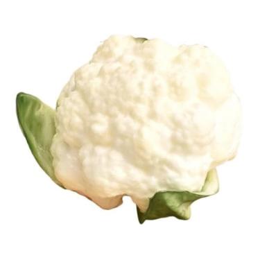 Imagem de Fenteer Adereço de fotografia de vegetais artificiais de brócolis, auxílio didático, simulação realista, modelo de vegetais de brócolis para supermercado, Brócolis Branco