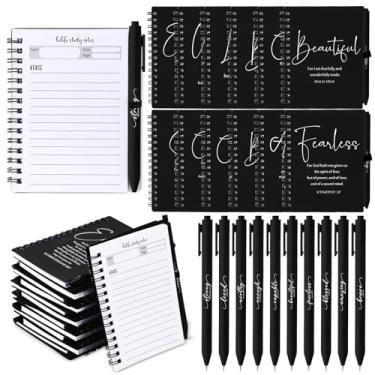 Imagem de Kosiz 24 conjuntos de cadernos espirais cristãos, diários de oração de estudo da Bíblia com canetas bíblicas, pequenos blocos de notas, presentes inspiradores para mulheres, homens, grupos da igreja