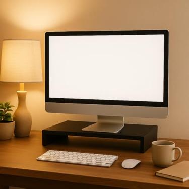 Imagem de Suporte para Monitor em MDF, Base para Mesa, Ergonômico (Preto)