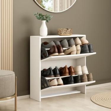 Imagem de Sapateira Com 2 Portas Organizadora Para Quarto E Closet Multiuso(Branco)