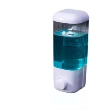 Imagem de Kit 02 Dispenser De Parede Porta Álcool em Gel Detergente Sabonete Líquido 500ml Parede com Ventosa Sabão