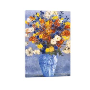 Imagem de Flores Pintura em tela Famosa Pintura Reprodução-Quadros para sala de estar-Flores em vaso 2-Pôster pronto para pendurar Tela Embrulhada 20x30cm