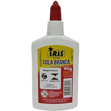 Imagem de Kit de Cola Escolar, Íris, Branca, 90 Gramas, Pacote com 6