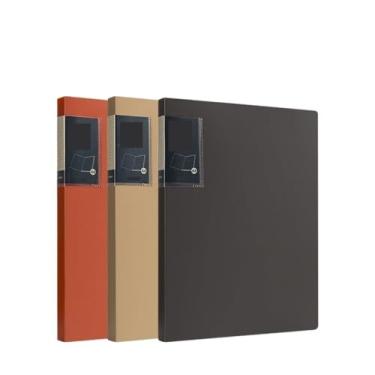 Imagem de Pastas Pasta de arquivo A4 com inserções transparentes, 60 páginas, livro dados, organizador documentos contrato PP multicamadas, 3 peças