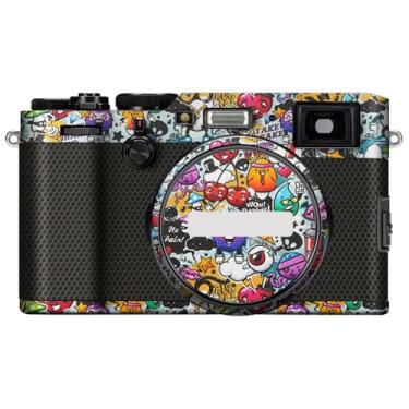 Imagem de X100F Película de câmera antiarranhões para FujiFilm X 100F Película protetora de vinil revestimento acessórios de fotografia adesivo X-100F (Graffiti White)