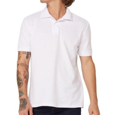 Imagem de Camiseta Polo Masculina  Hering N3a7, Branco, XXG