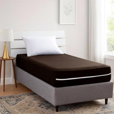 Imagem de Capa Colchão Solteiro Malha Gel Com Zíper Luxo (4-MARROM)