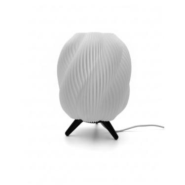 Imagem de Luminária de Mesa Abajur Moderno Geométrico, Design Minimalista para Quarto e Escritório, Acompanha Lâmpada LED Branco Quente Bivolt