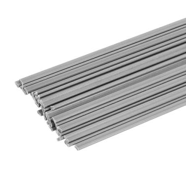 Imagem de HARFINGTON 4 conjuntos (10 peças) de hastes de solda de plástico de 20 cm tiras de soldagem de PVC para para-choques de carro, caiaque, reparo diário, para-choques de plástico, cinza