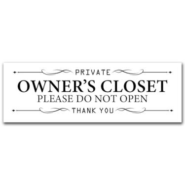 Imagem de Placa de armário de proprietários, vinil autoadesivo, sinal de acesso a convidados, impermeável e resistente a UV, adesivo de residência privada para escritório, porta de casa e negócios