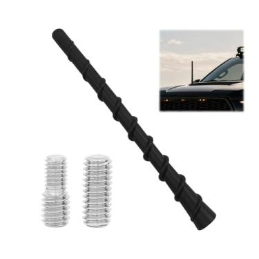 Imagem de TNJPSEK Antena curta F150, mastro de antena curta de 17 cm compatível com F150 2009–2025 F250 F350 Bronco 2021–2025, substituição de acessórios de caminhão para recepção de sinal de rádio AM FM