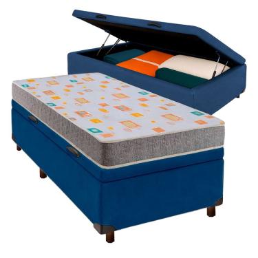 Imagem de Cama Box Bau Blindado Solteiro + Colchão D20 D20 Inducol