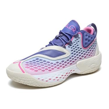 Imagem de Novetra Tênis de basquete masculino, tênis da moda, respirável, antiderrapante, durável, para quadras internas e externas(Purple,38 BR)