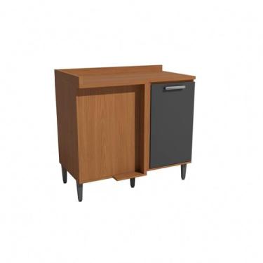Imagem de Balcão de Canto 1 Porta 98cm com Tampo Linna - Kappesberg