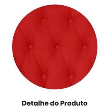 Imagem de Kit 2 Poltronas Decorativa Dália Suede Vermelho Pés Madeira Ms Decor -