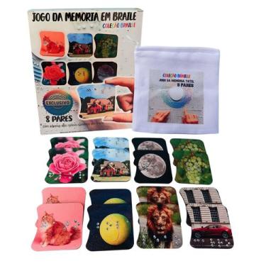 Imagem de Jogo Da Memória Inclusivo Em Braile 8 Pares - Coleção Tea & Amor