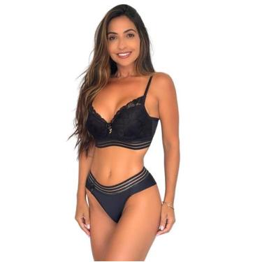 Imagem de kit 3 Conjuntos Lingerie luxo Cropped Sensual - By TJ Vip, P, Sortidas