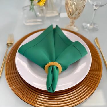 Imagem de Kit Guardanapo De Tecido Para Mesa Posta Ponto Ajour (4, Verde bandeira)