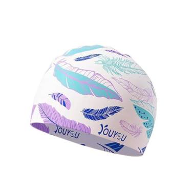 Imagem de Touca de natação confortável sem restrição de comprimento grande para mulheres