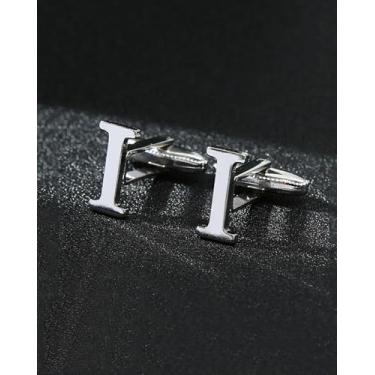 Imagem de Abotoaduras masculinas abotoaduras para homens camisa social punhos para negócios e casamento, 1pc, Aço inoxidável, Sem Pedra Preciosa